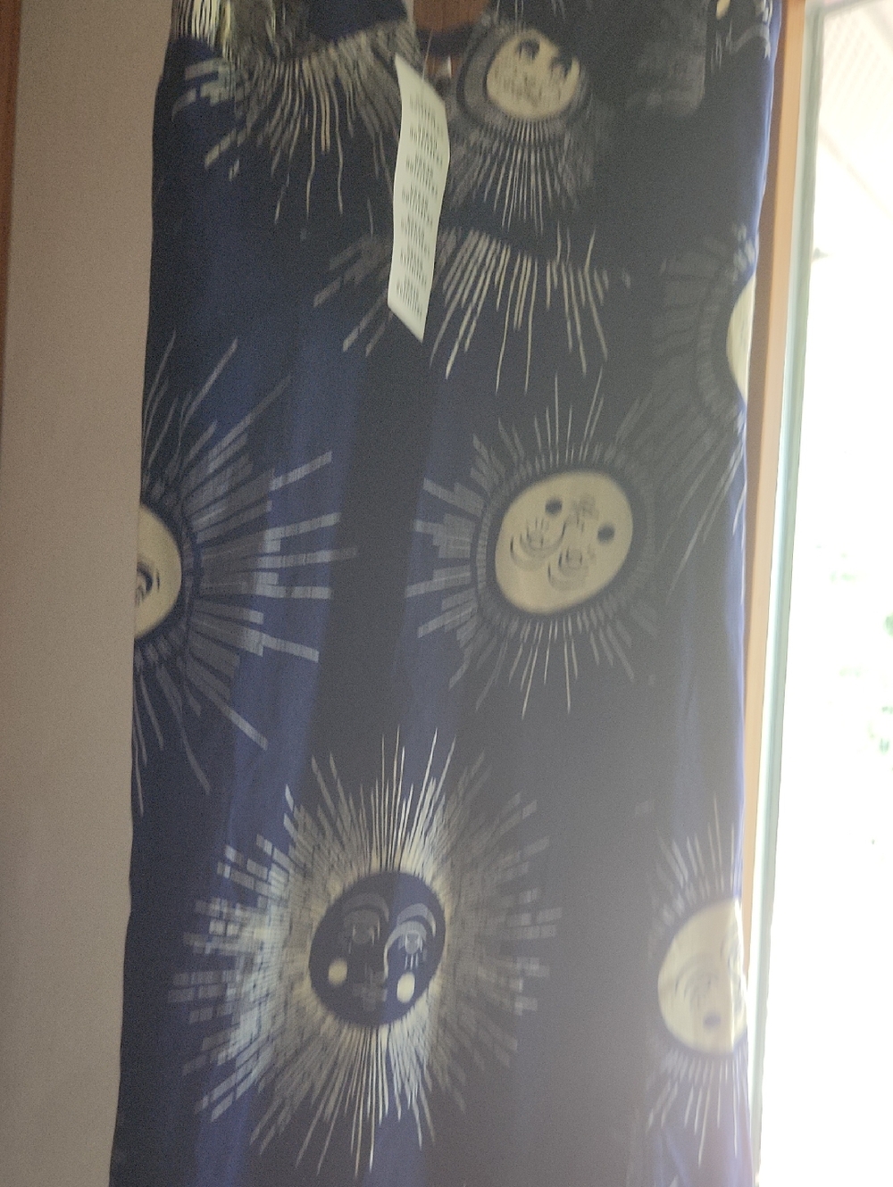Urban Outfitters Navy Maxi Dress with Celestial Sun & Moon Print